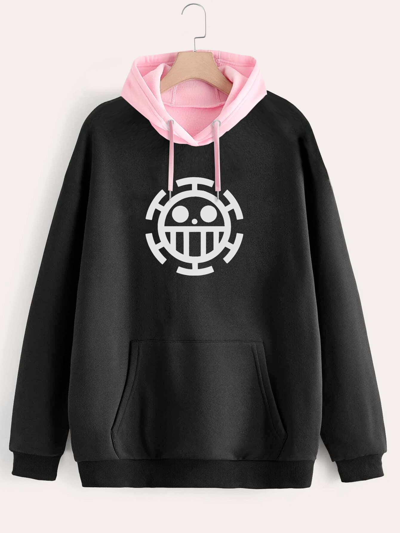 Buzo ancho hoodie Trafalgar Law Logo