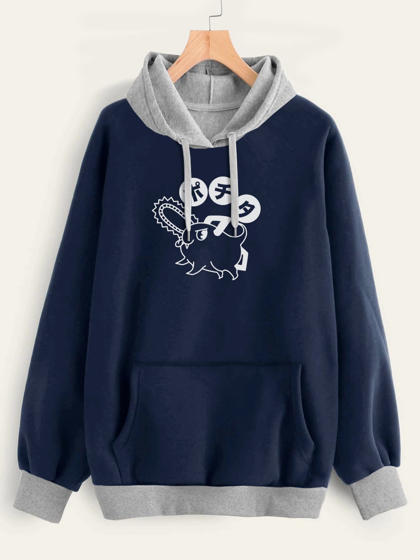Buzo ancho hoodie Pochita