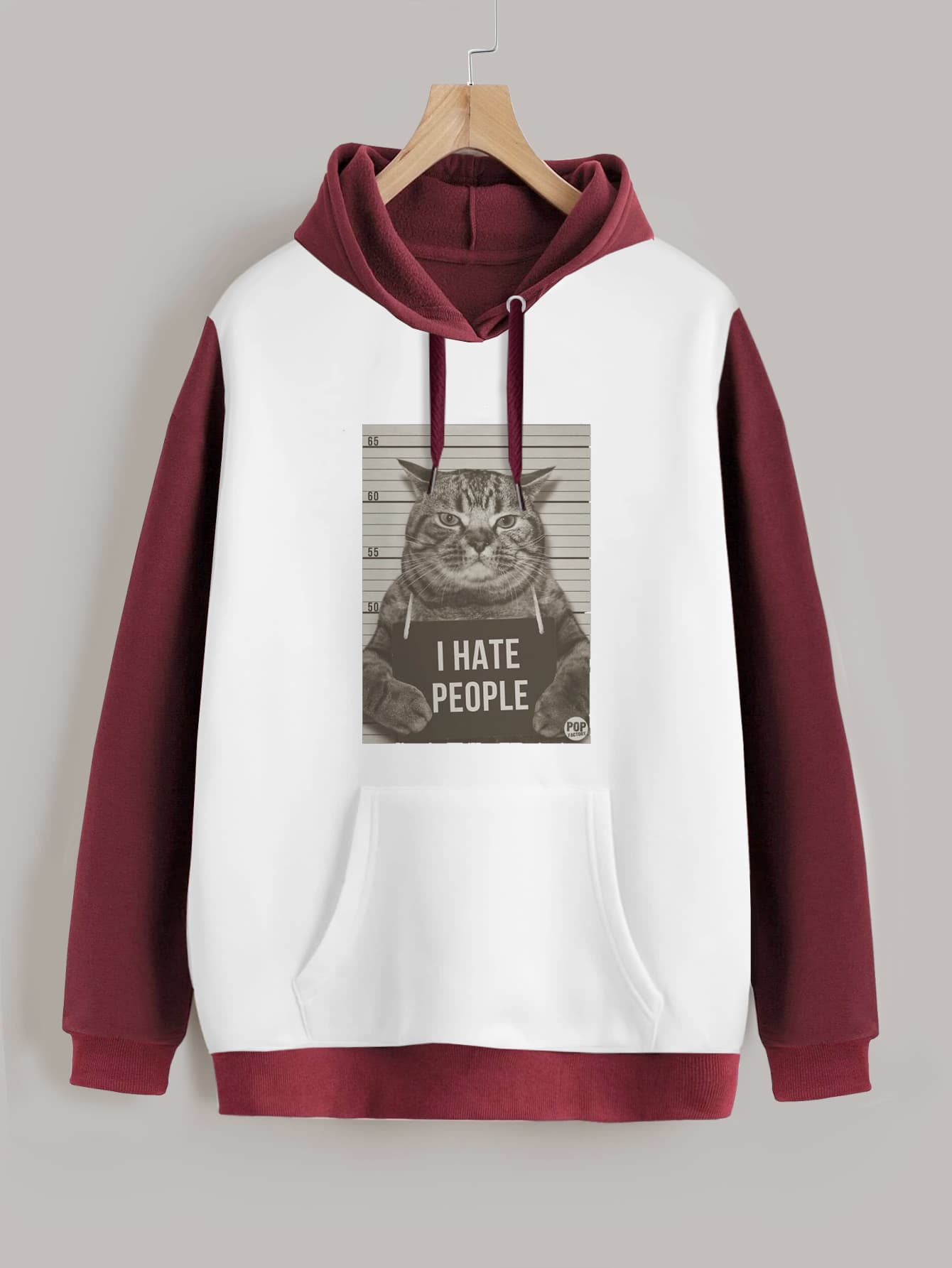 Buzo ancho hoodie I Hate People