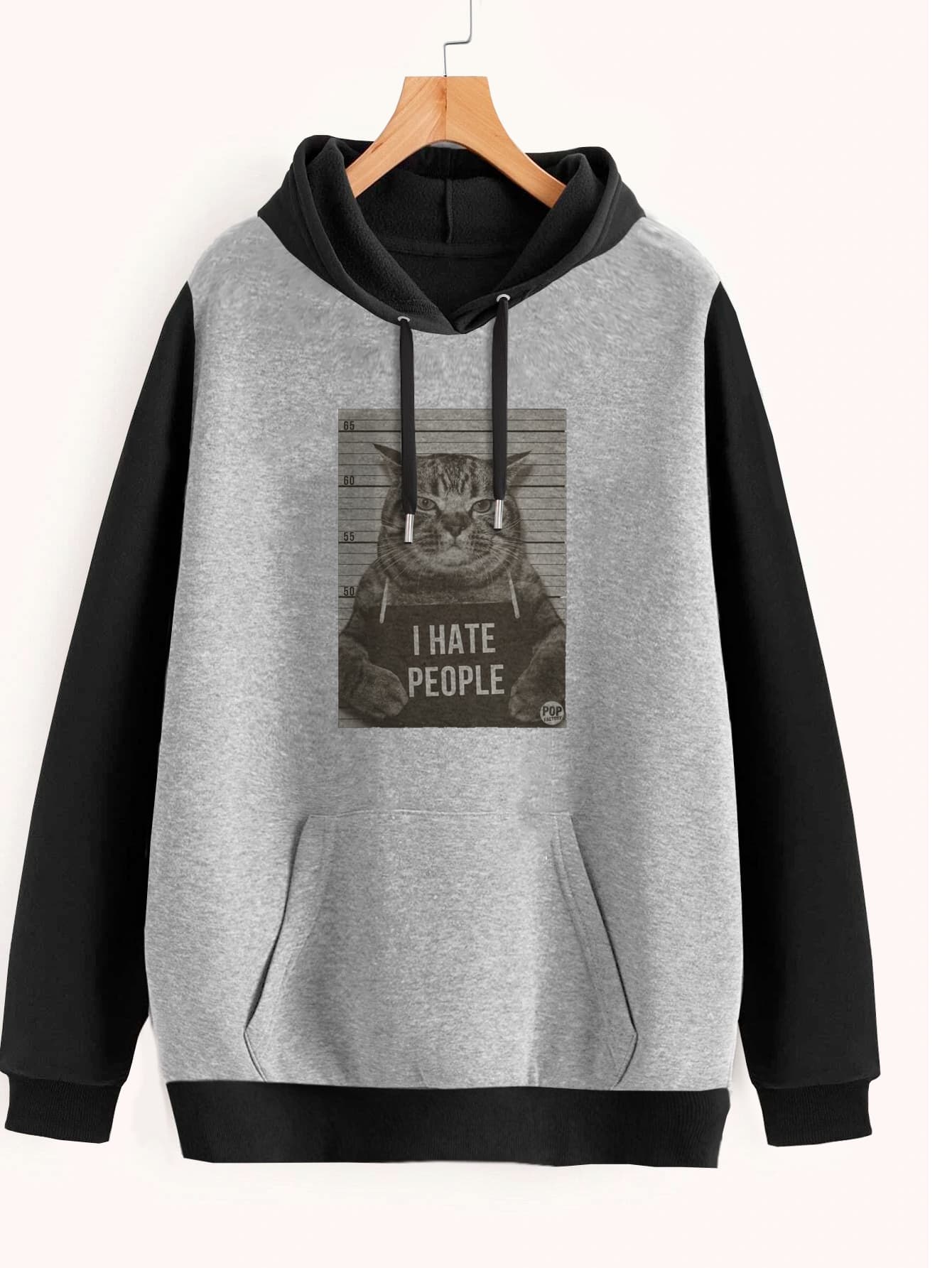 Buzo ancho hoodie I Hate People