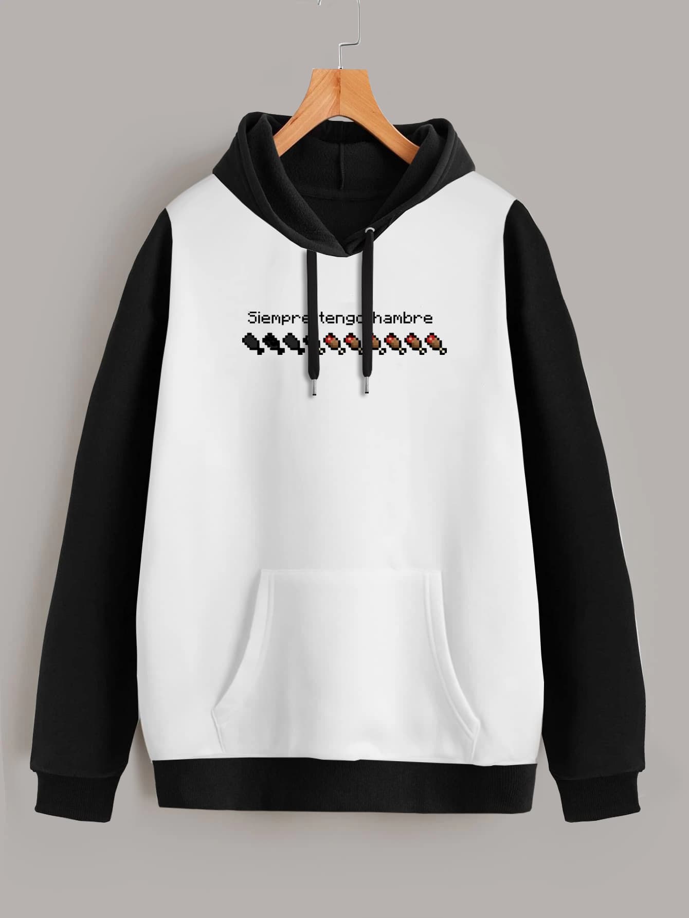 Buzo ancho hoodie Hambre Minecraft