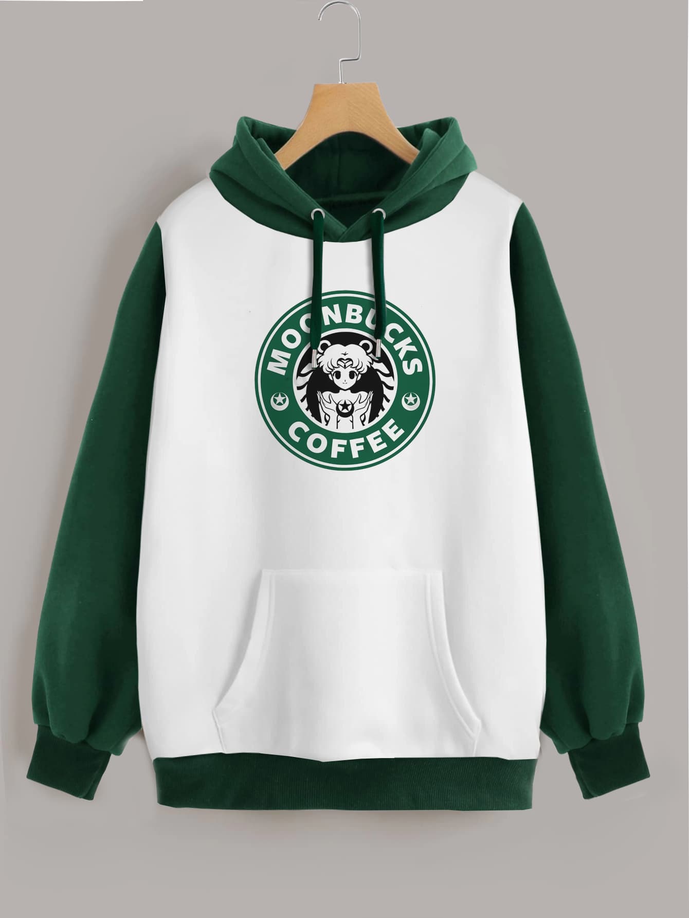 Buzo ancho hoodie Moonbucks Coffee