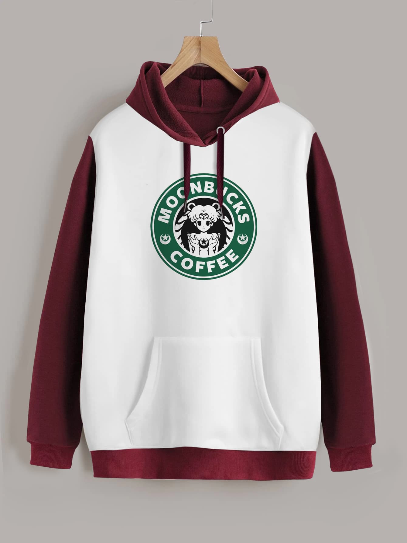 Buzo ancho hoodie Moonbucks Coffee