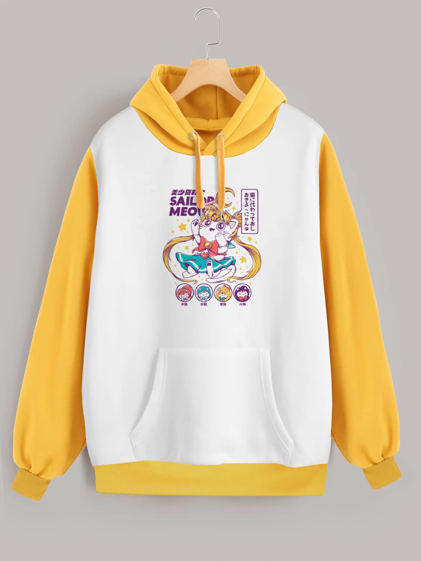 Buzo ancho hoodie Sailor Meow