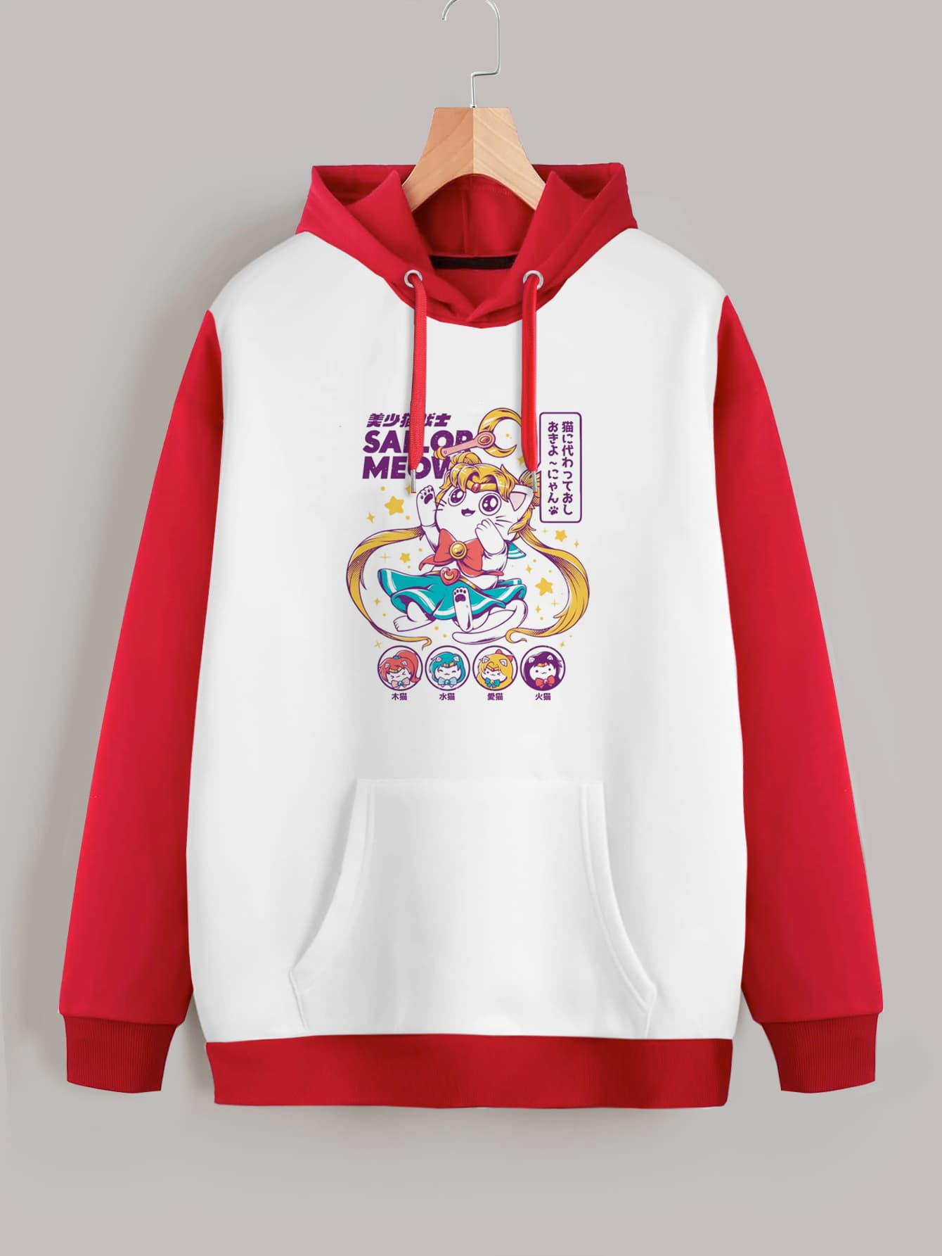 Buzo ancho hoodie Sailor Meow