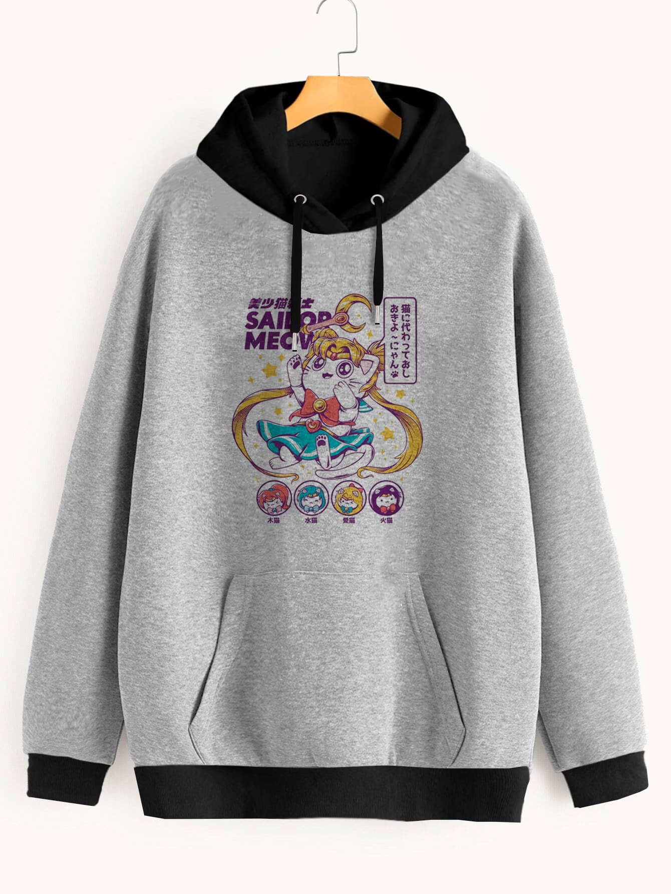 Buzo ancho hoodie Sailor Meow