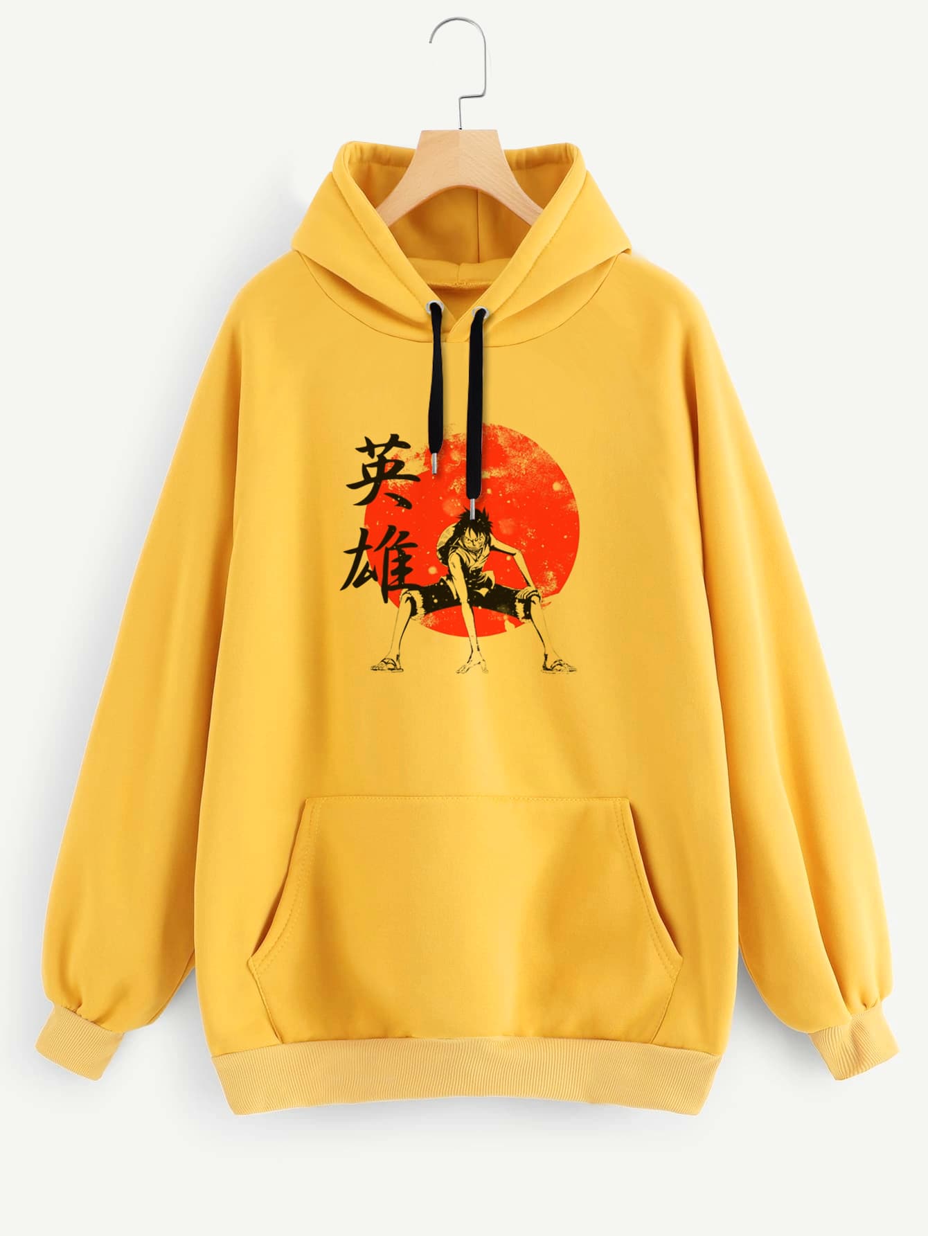 Buzo ancho hoodie Luffy Hero