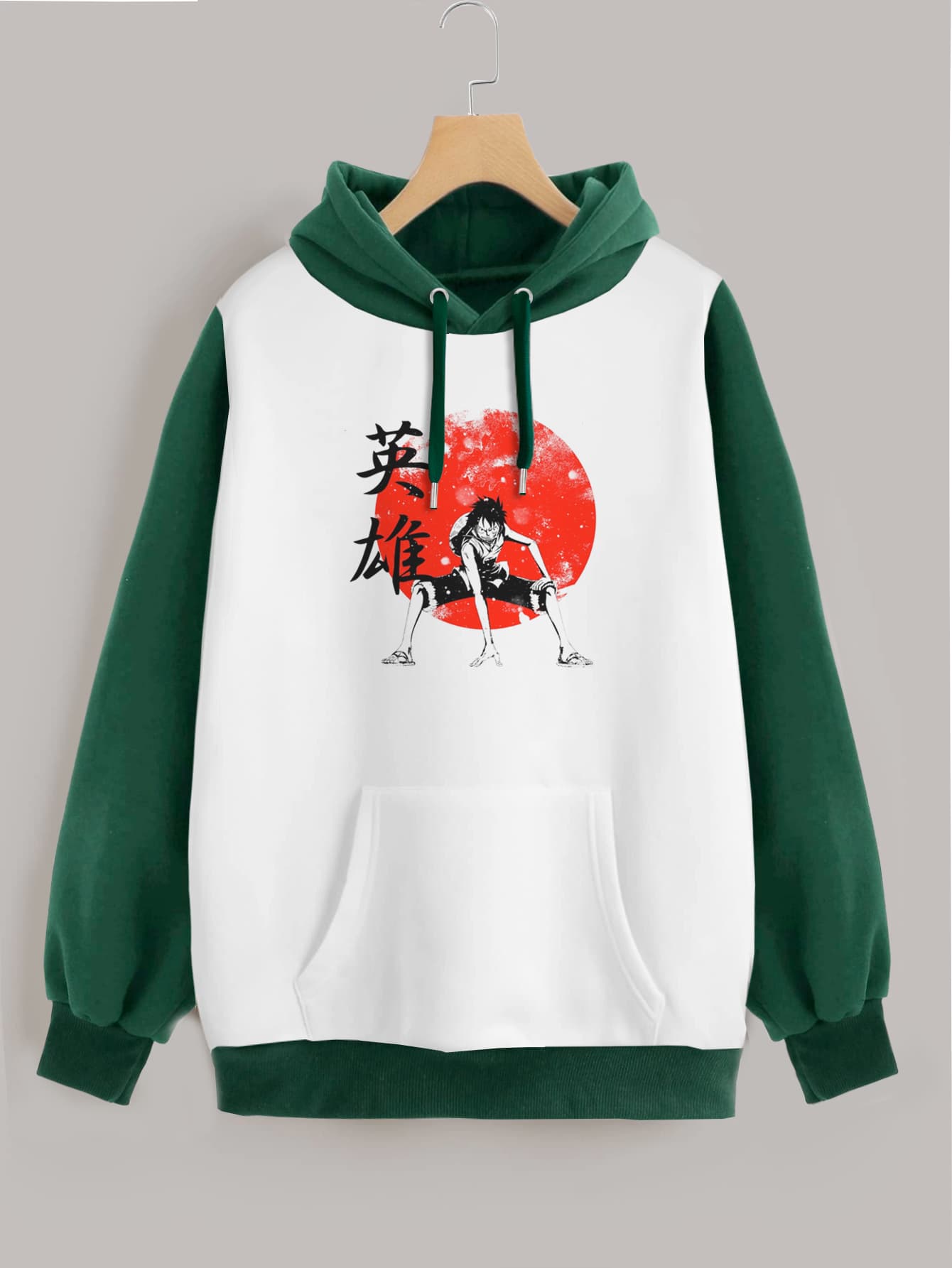 Buzo ancho hoodie Luffy Hero