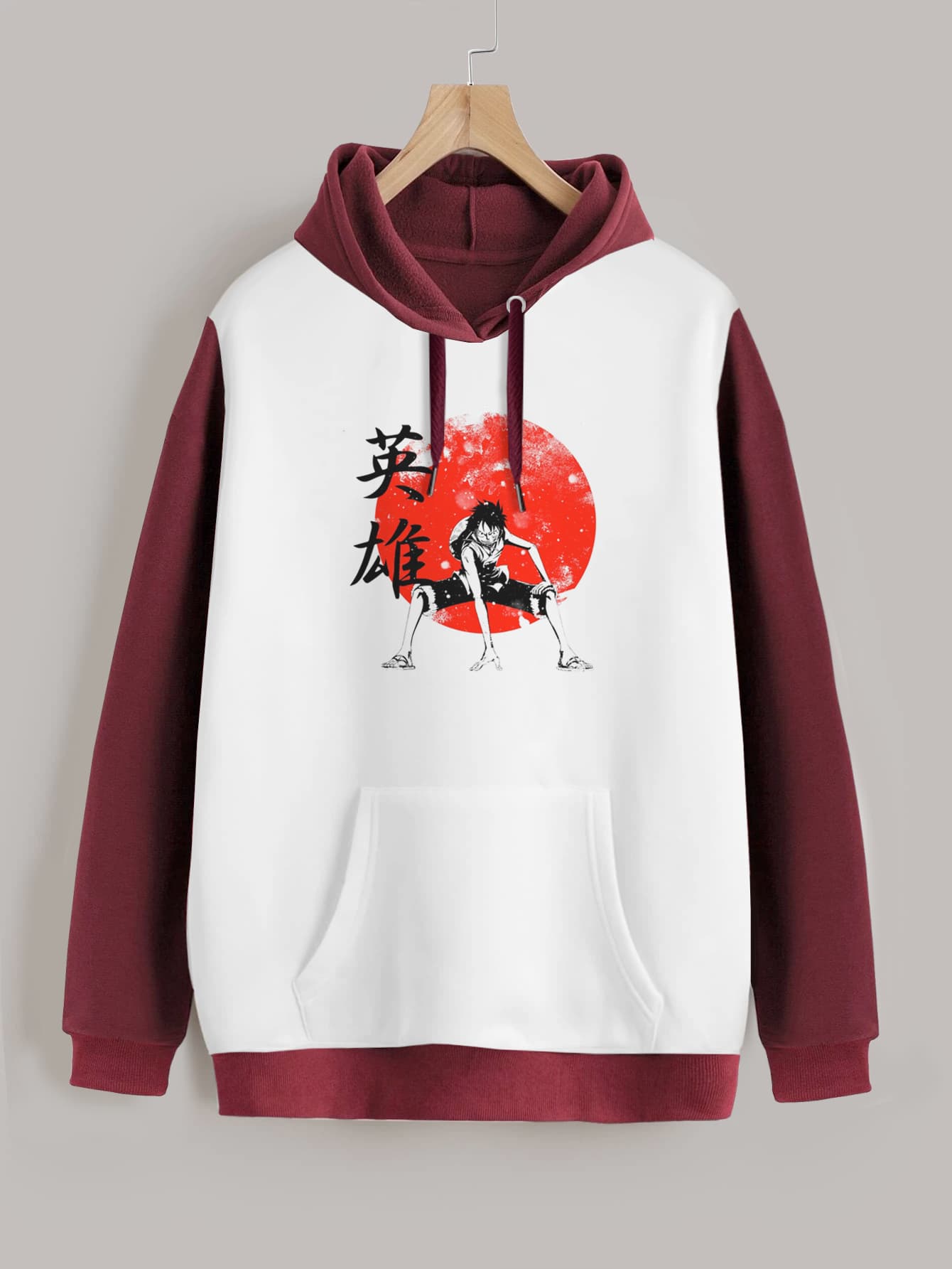 Buzo ancho hoodie Luffy Hero