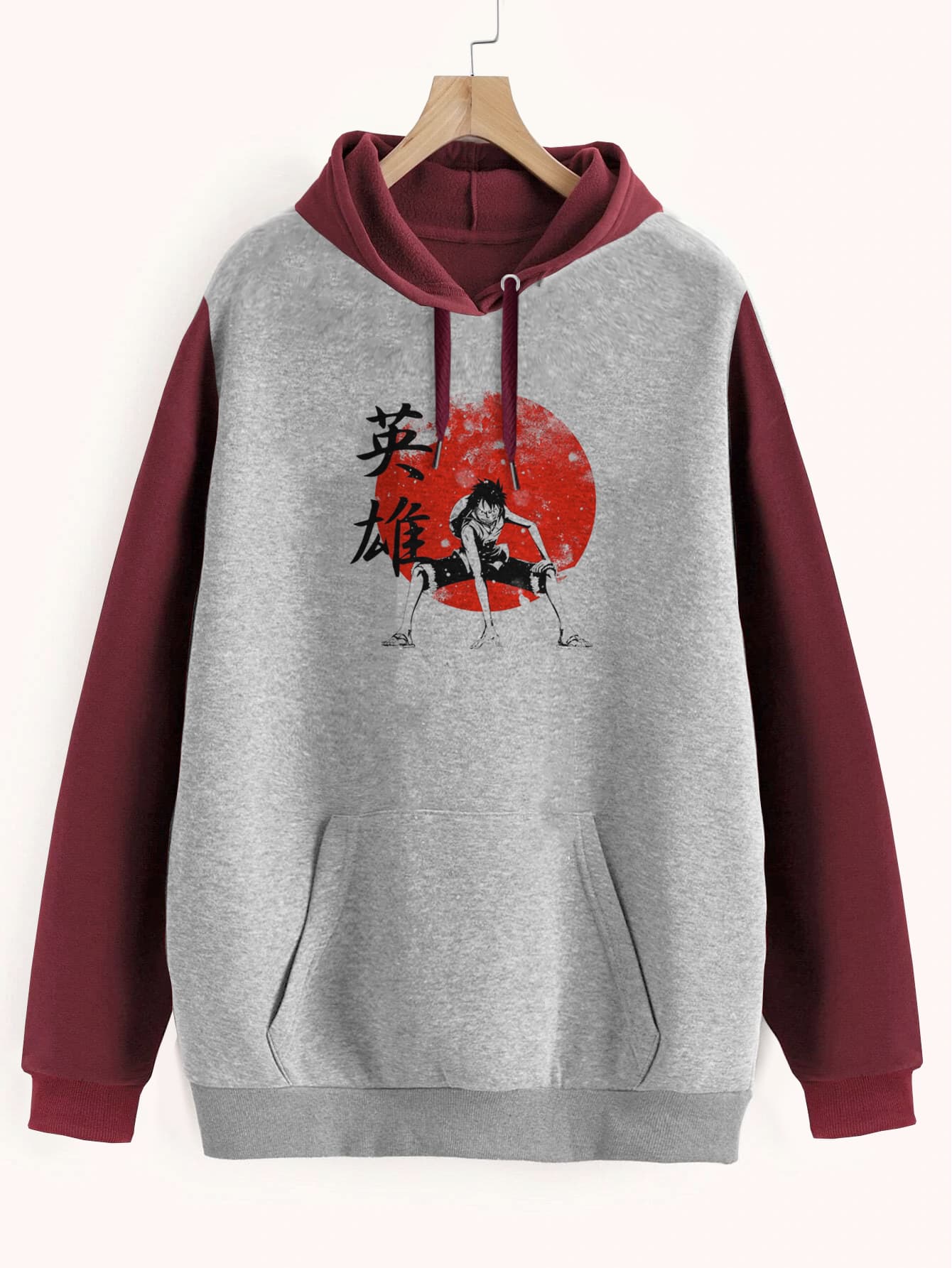 Buzo ancho hoodie Luffy Hero