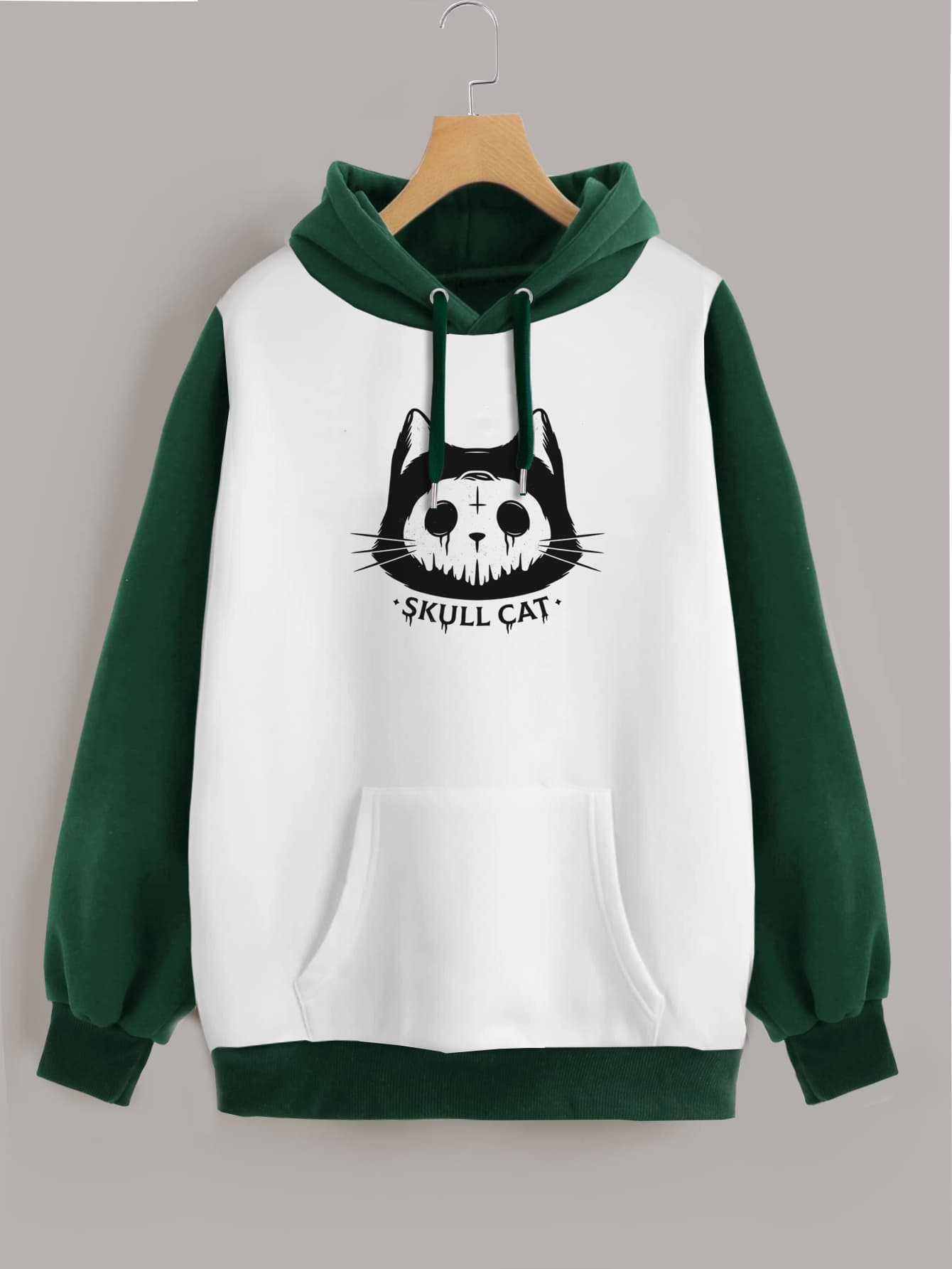 Buzo ancho hoodie Skullcat
