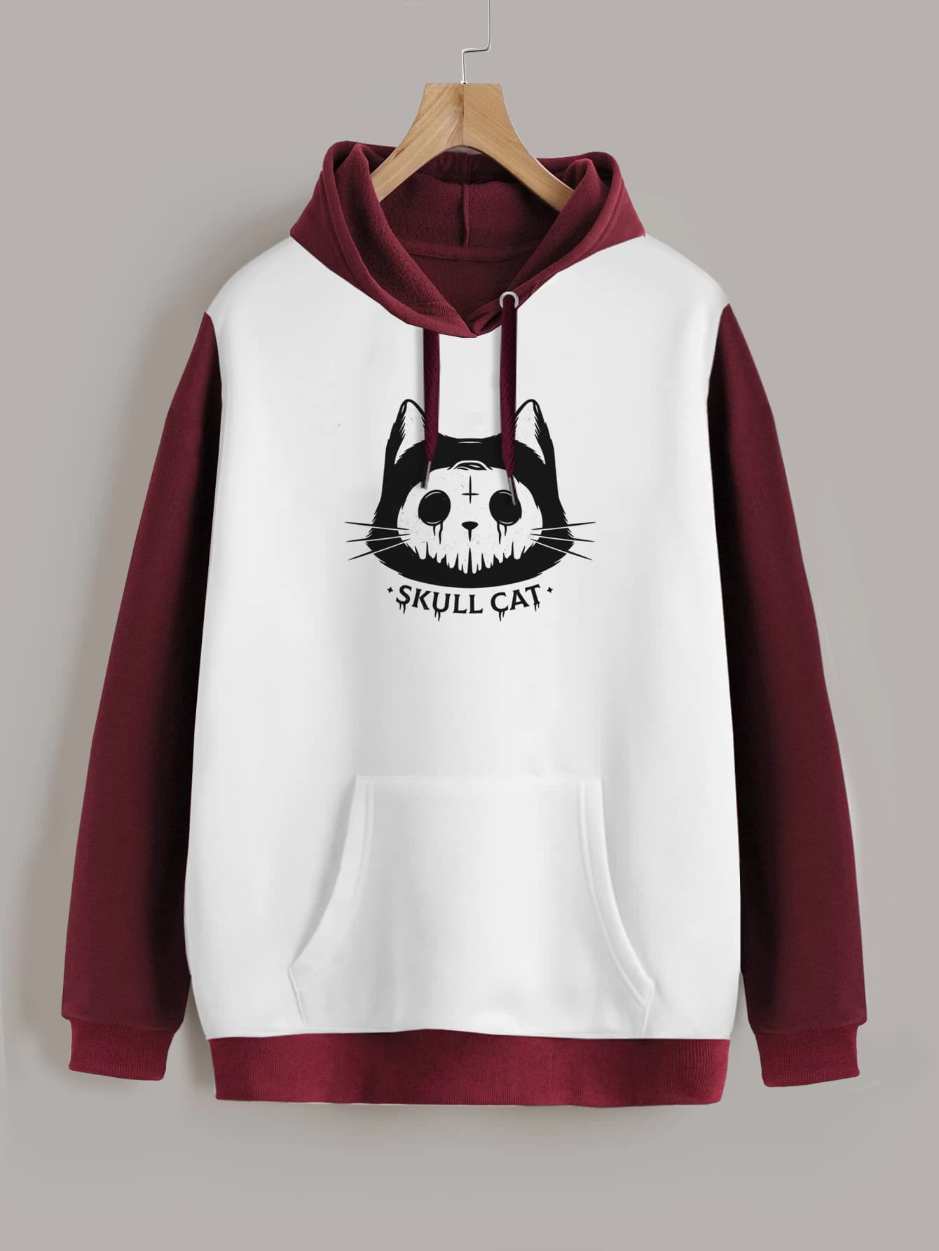 Buzo ancho hoodie Skullcat