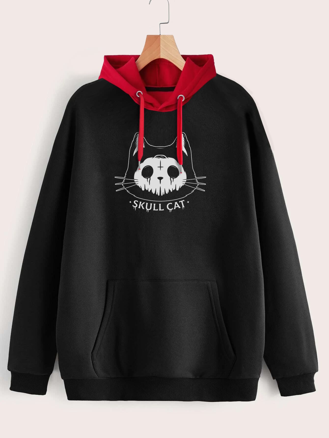 Buzo ancho hoodie Skullcat