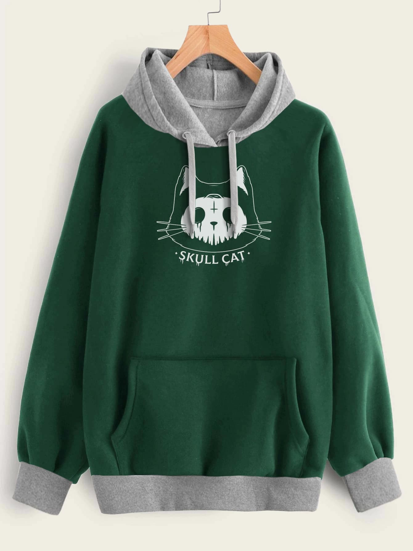 Buzo ancho hoodie Skullcat