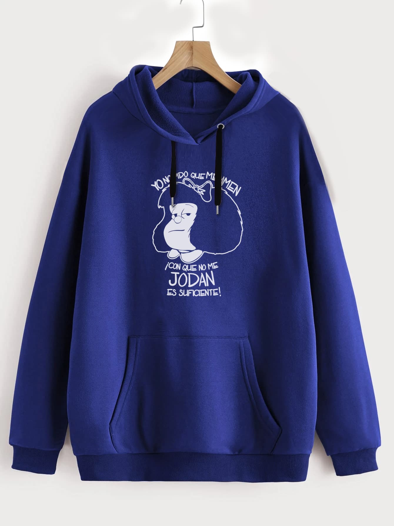 Buzo ancho hoodie Mafalda