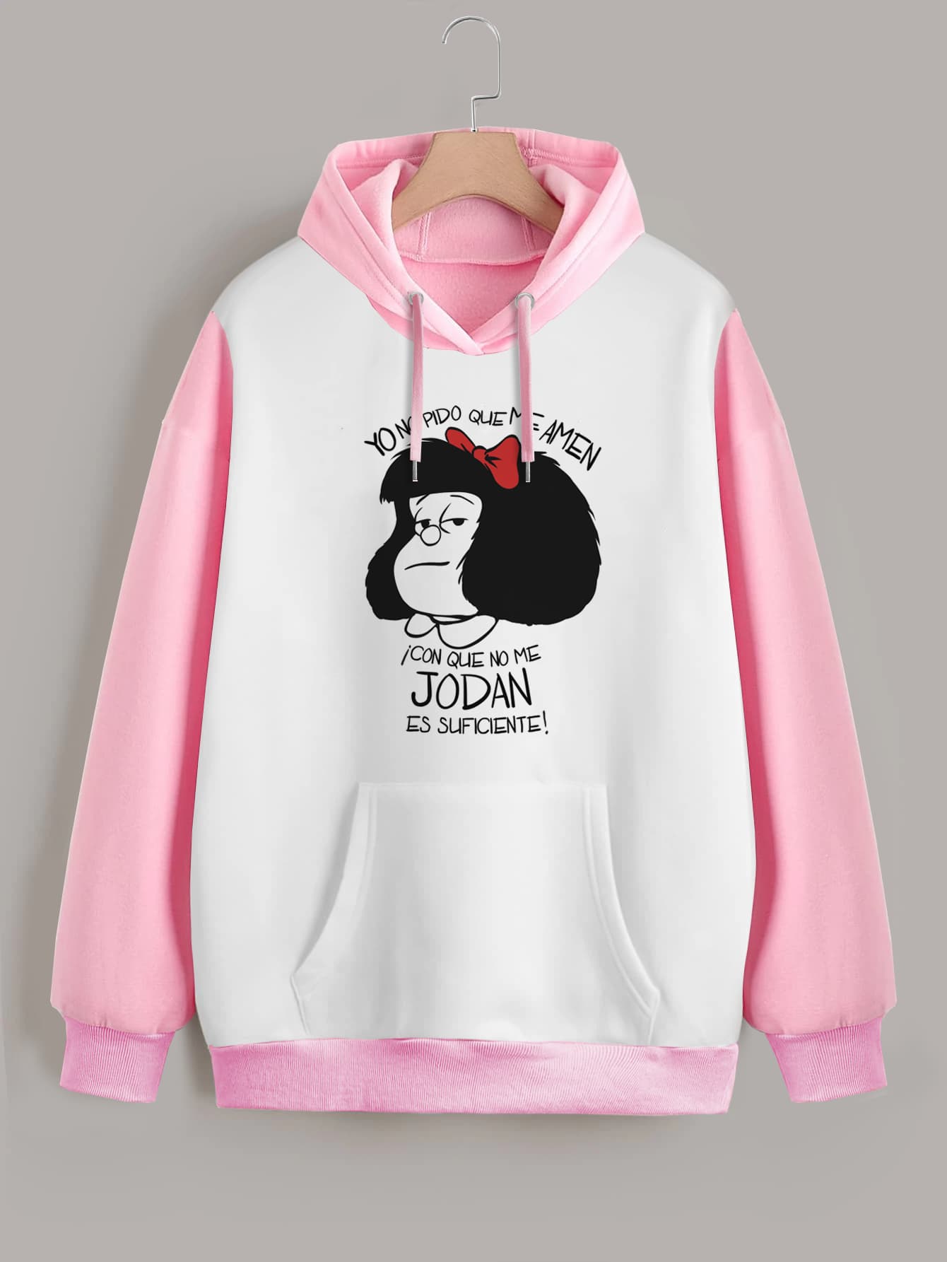Buzo ancho hoodie Mafalda