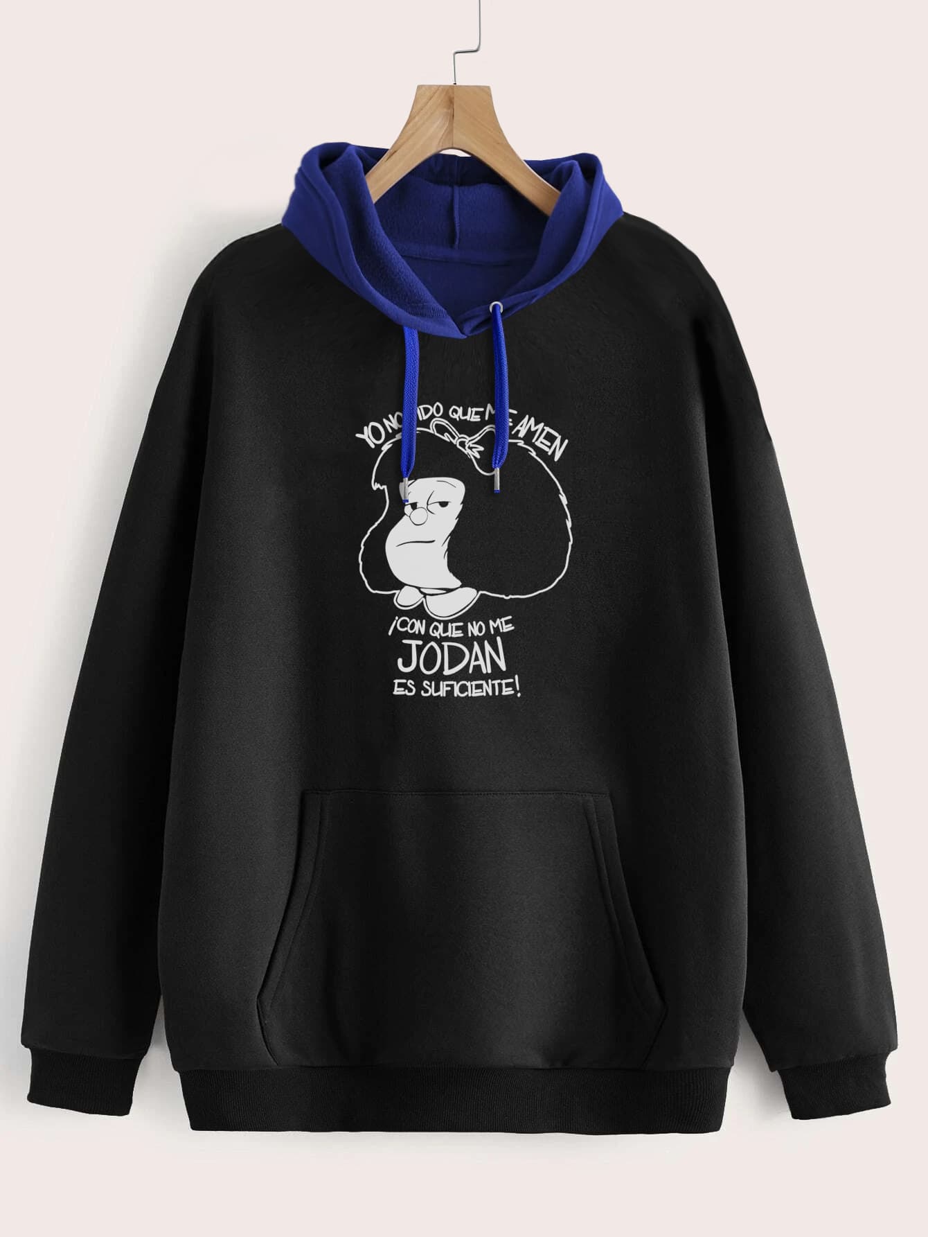 Buzo ancho hoodie Mafalda