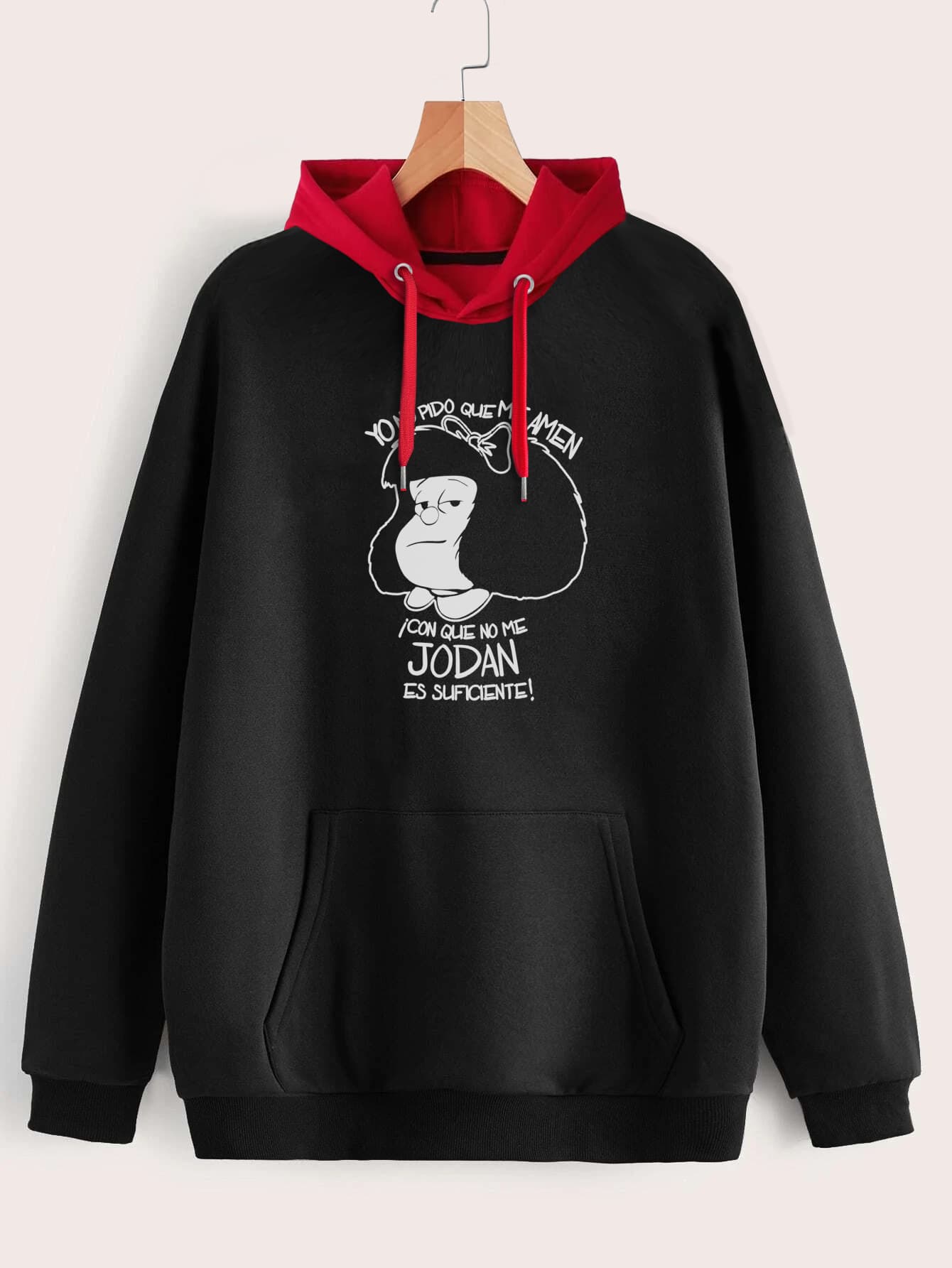 Buzo ancho hoodie Mafalda