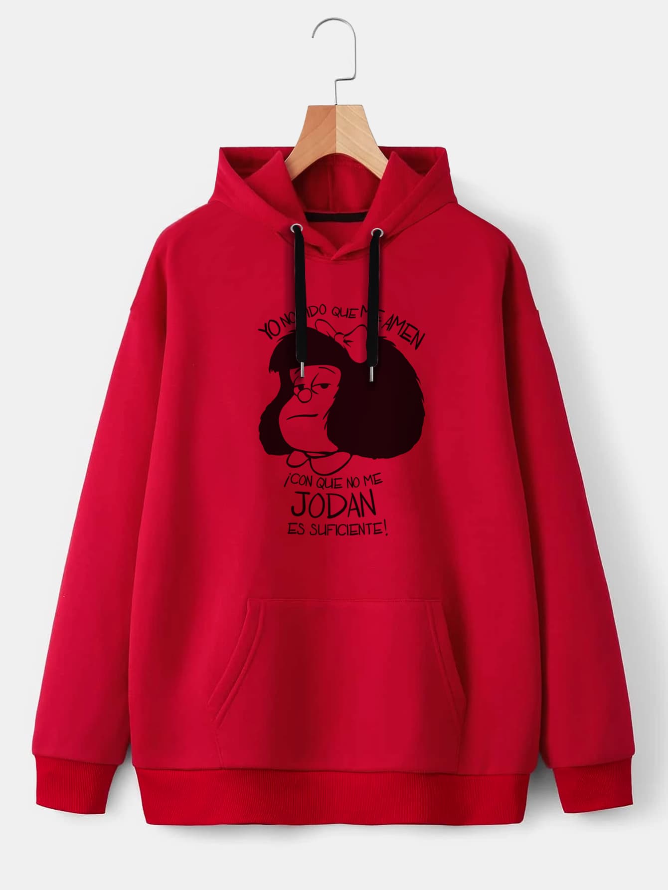 Buzo ancho hoodie Mafalda