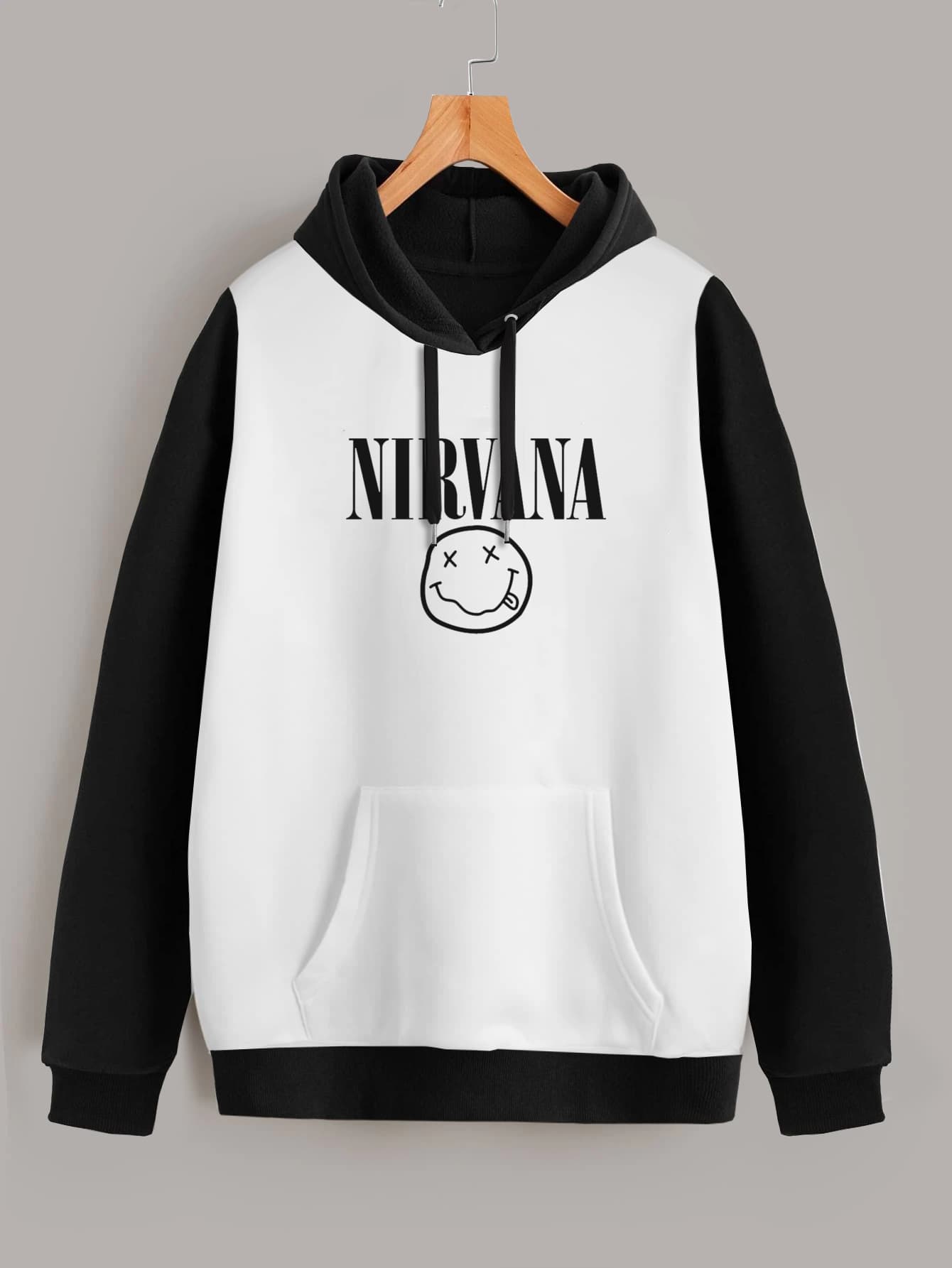 Buzo ancho hoodie Nirvana
