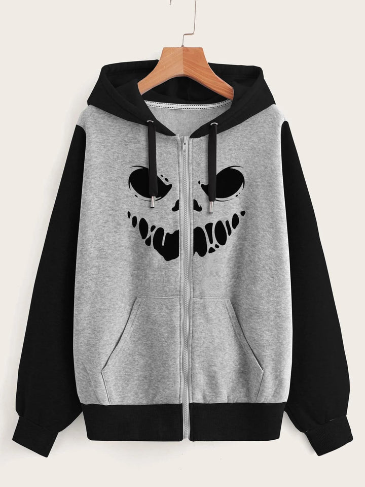 Buzo cremallera Monster Face