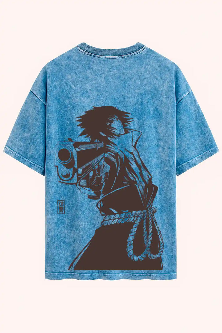 Camiseta acid wash sasuke dead shot