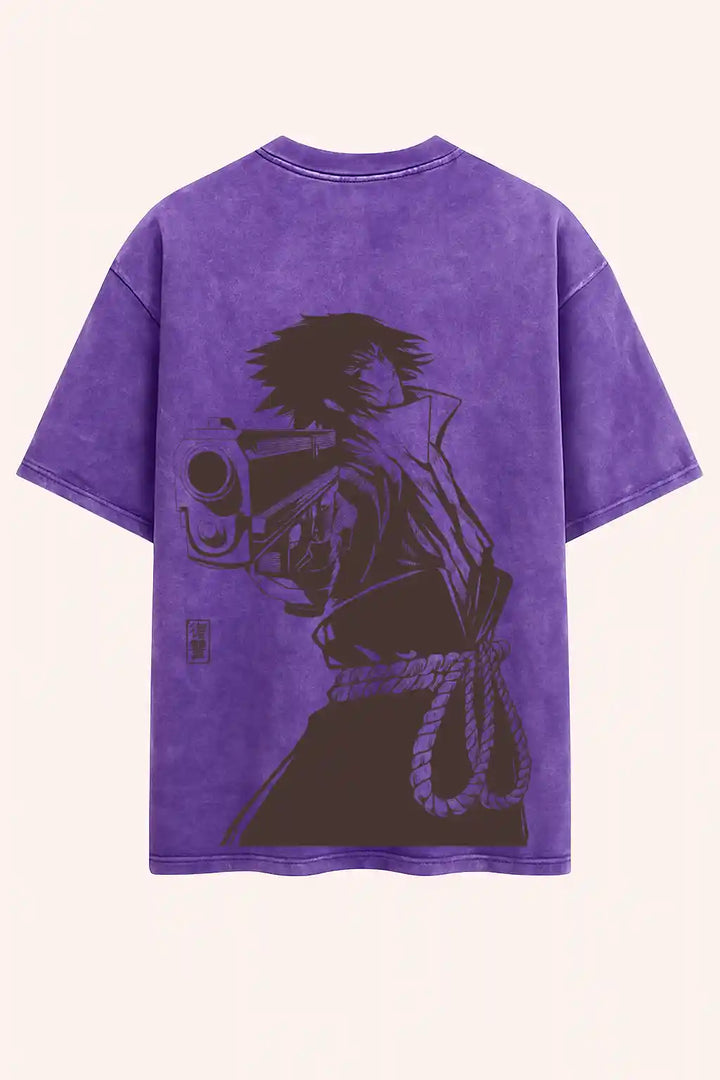 Camiseta acid wash sasuke dead shot