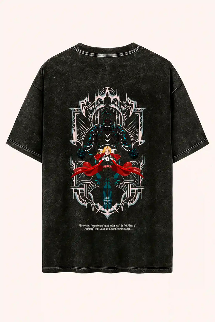 Camiseta acid wash edward elric