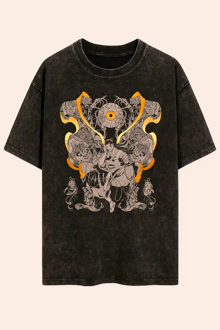 Camiseta acid wash spellcaster