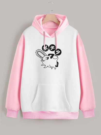 Buzo ancho hoodie Pochita