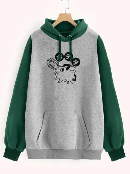 Buzo ancho hoodie Pochita