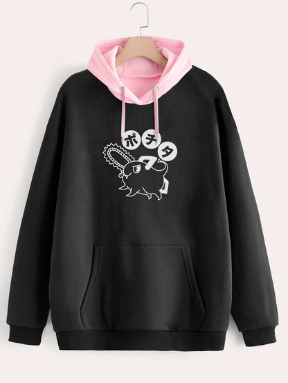 Buzo ancho hoodie Pochita