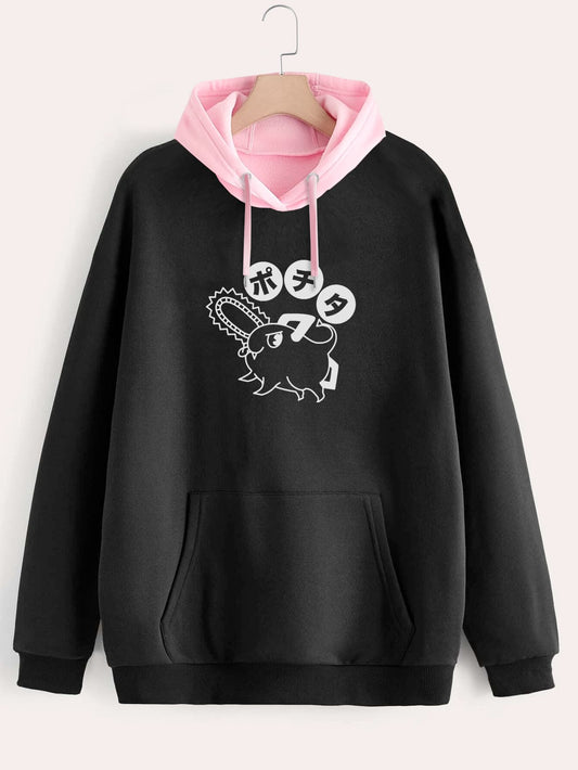 Buzo ancho hoodie Pochita