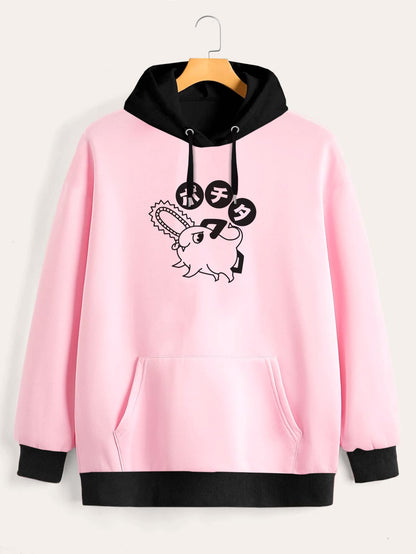 Buzo ancho hoodie Pochita