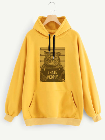 Buzo ancho hoodie I Hate People