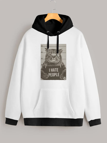 Buzo ancho hoodie I Hate People