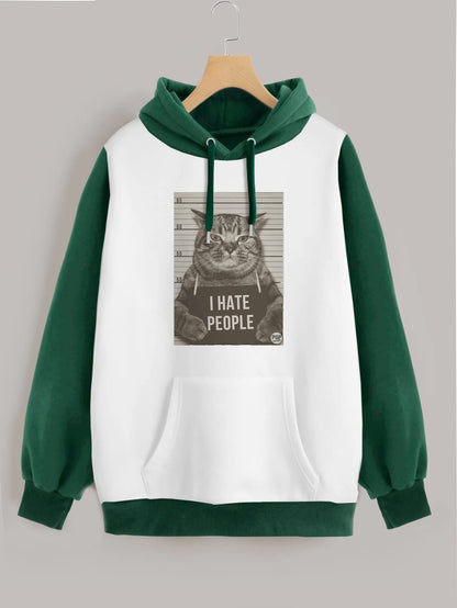 Buzo ancho hoodie I Hate People