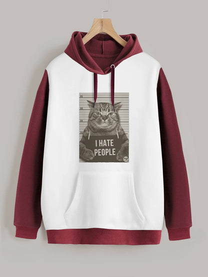 Buzo ancho hoodie I Hate People