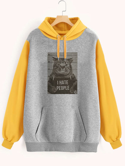 Buzo ancho hoodie I Hate People