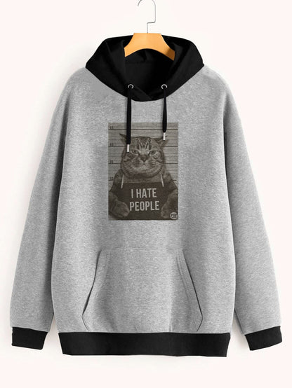 Buzo ancho hoodie I Hate People