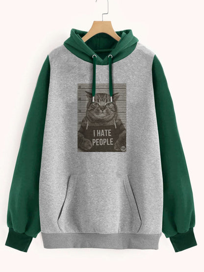 Buzo ancho hoodie I Hate People