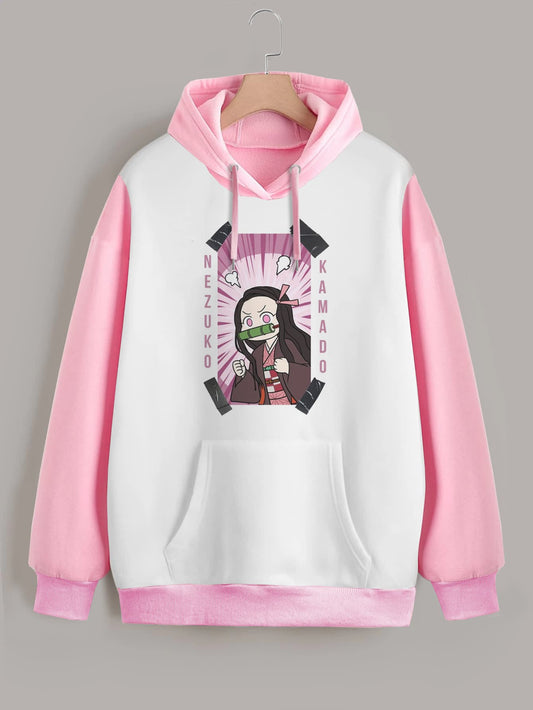 Buzo ancho hoodie Nezuko Kamado