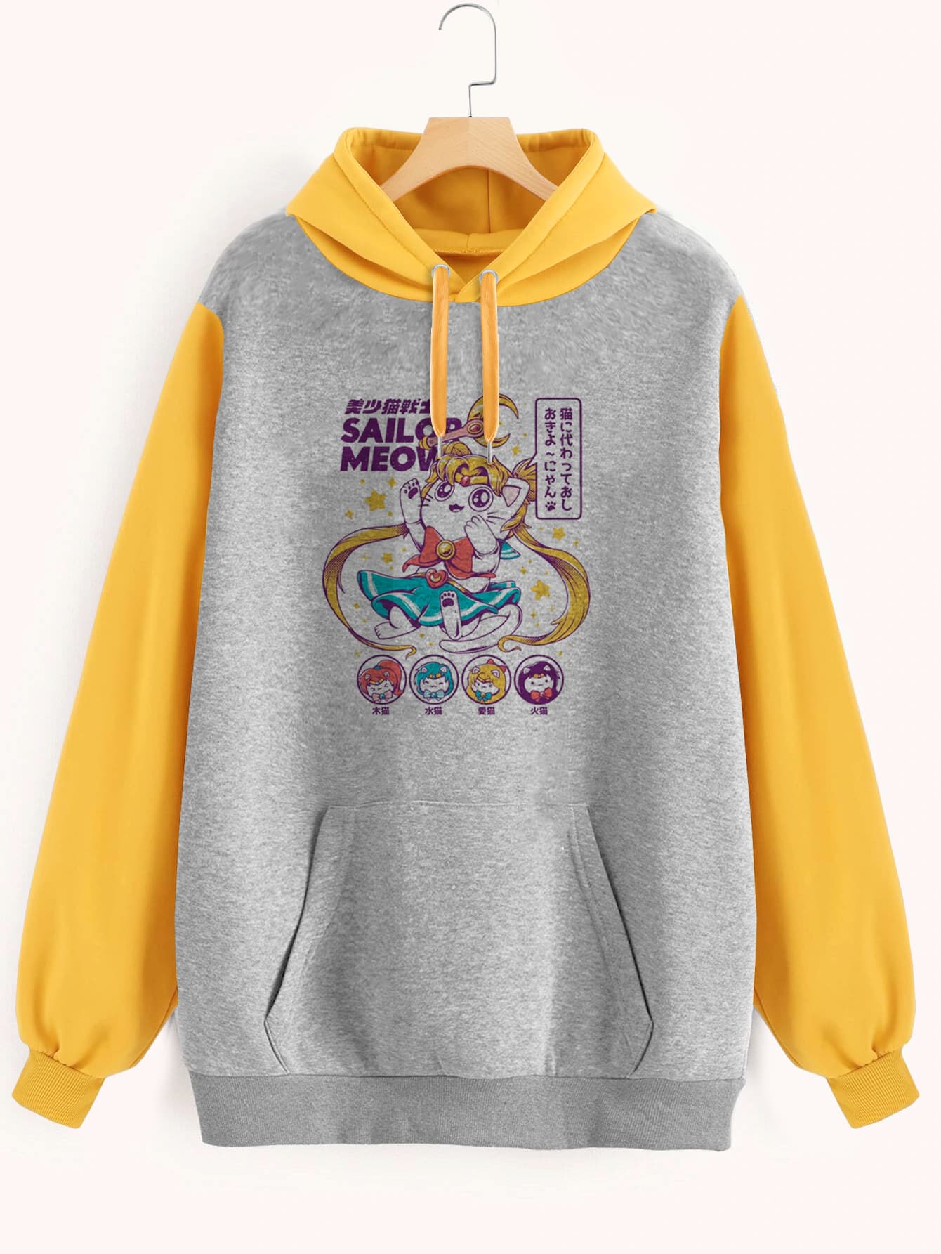 Buzo ancho hoodie Sailor Meow