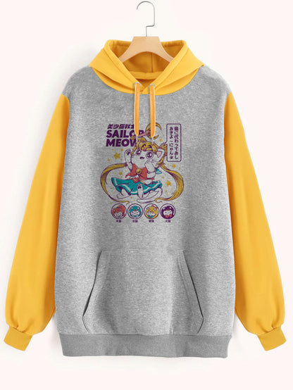 Buzo ancho hoodie Sailor Meow