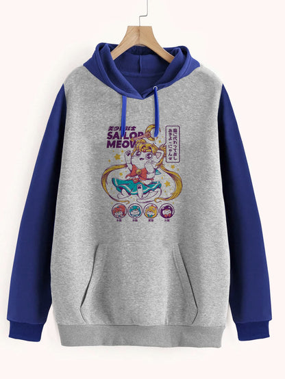 Buzo ancho hoodie Sailor Meow
