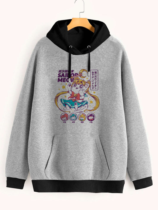 Buzo ancho hoodie Sailor Meow