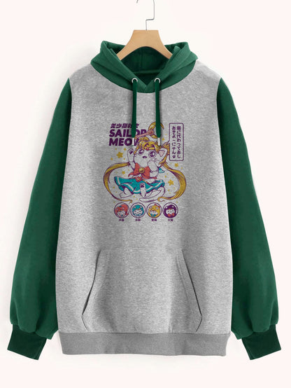 Buzo ancho hoodie Sailor Meow