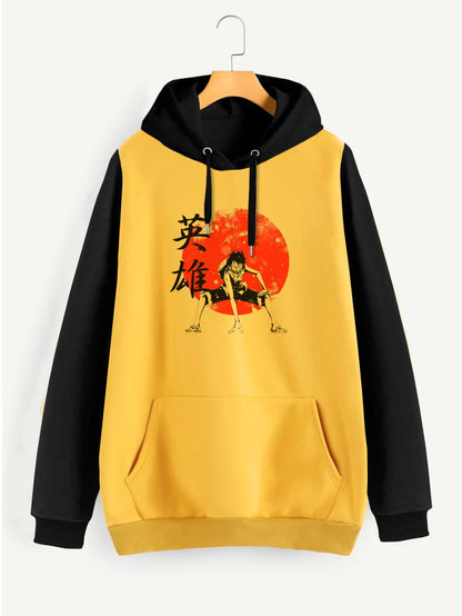 Buzo ancho hoodie Luffy Hero
