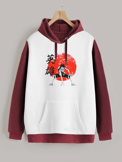 Buzo ancho hoodie Luffy Hero