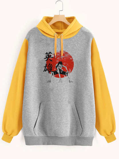 Buzo ancho hoodie Luffy Hero
